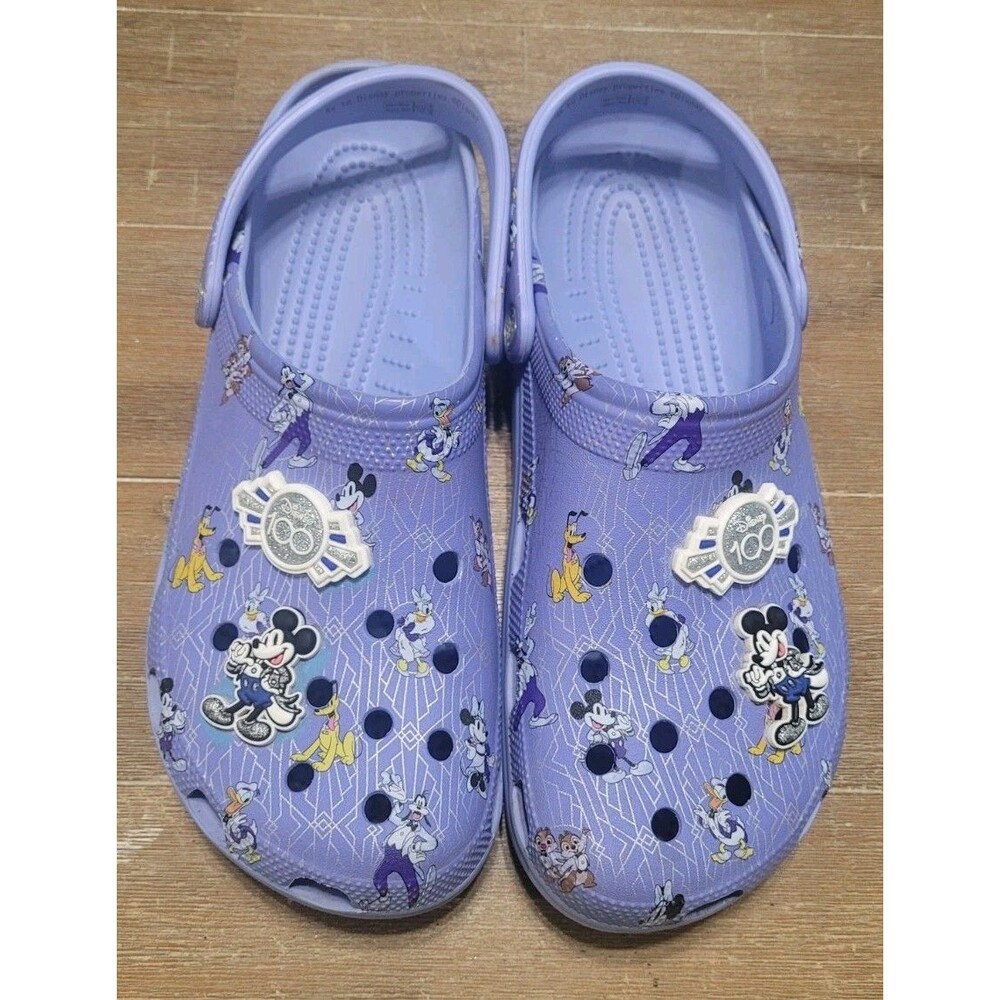 Crocs Disney 100th Anniversary Mickey Mouse Purple Clogs Men's Size 12 EUC